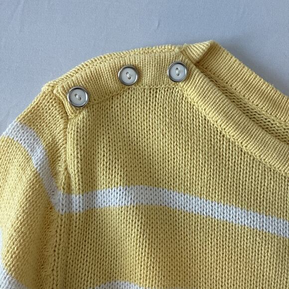 CJ Banks Women’s 2X Boho Chic Yellow Striped 3/4 Sleeve Knit Tunic Sweater Fall - Picture 4 of 10